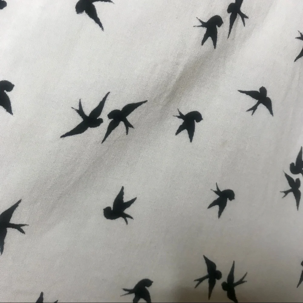 Beige Shirtdress w/ Black Bird Print by Divided - Picture 3 of 4